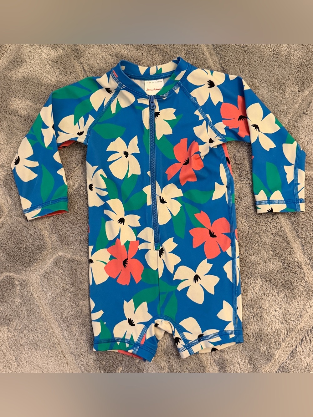 Hanna Andersson floral bathing suit 12-18 Months